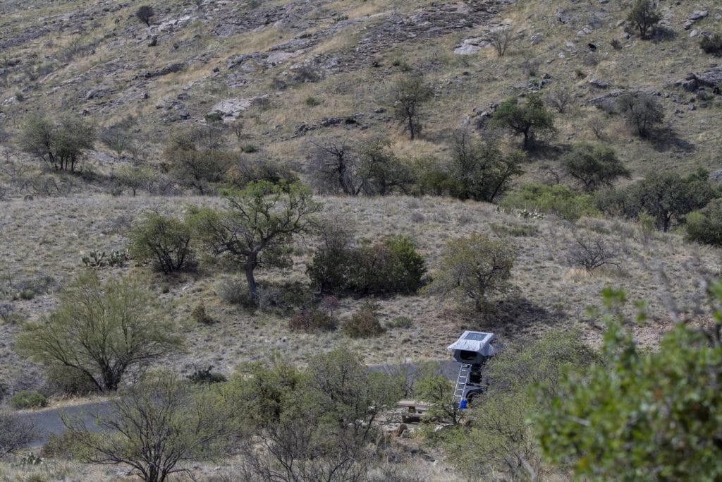 camping on mt. lemmon in molino basin campground as seen from the catalina highway