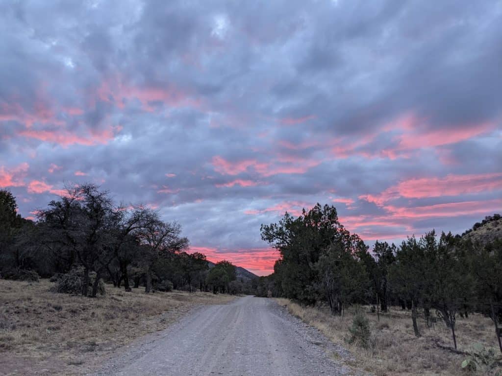 gardner canyon road sunset