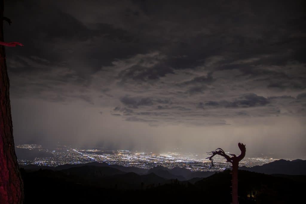 mt bigelow tucson city lights